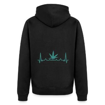Cannabis Marijuana Weed Fumer - Veste à capuche bio Premium Unisexe - noir - Dos - Nico (187cm)