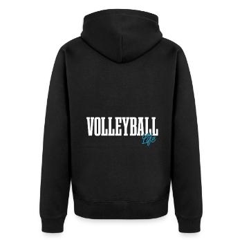 Volley-ball - Veste à capuche bio Premium Unisexe - noir - Dos - Nico (187cm)