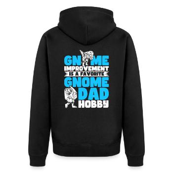 Thanksgiving Funny Dwarves Costume Autumn - Unisex Premium Organic Zip Hoodie - black - Back - Nico (187cm)