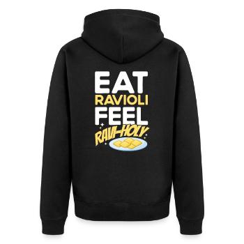 Noodles Noodle Lover Ravioli Cadeau - Veste à capuche bio Premium Unisexe - noir - Dos - Nico (187cm)
