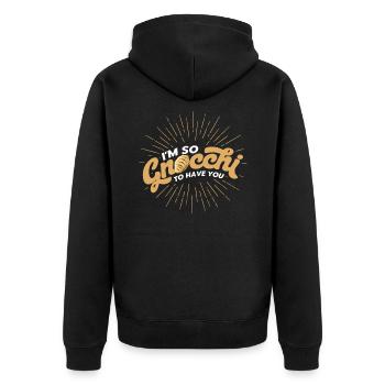 Noodles Noodle Lover Lasagna Spaghetti Gift - Unisex Premium Organic Zip Hoodie - black - Back - Nico (187cm)