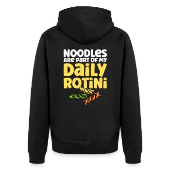 Noodles Noodle Lover Lasagne Spaghetti Cadeau - Veste à capuche bio Premium Unisexe - noir - Dos - Nico (187cm)