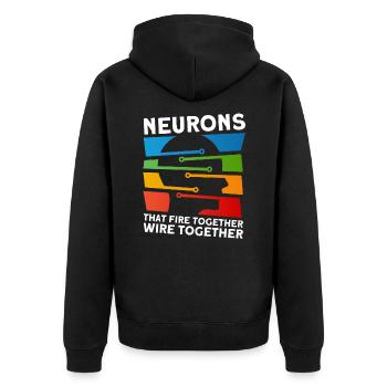 Neurobiologie Neuroscientifique Cadeau - Veste à capuche bio Premium Unisexe - noir - Dos - Nico (187cm)