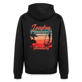 Surfer Windsurfer Windsurfen Surfen Geschenk - Unisex Premium Bio Zip Hoodie - Schwarz - Hinten - Nico (187cm)