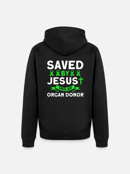 Transplantiert Organtransplantation Operation - Unisex Premium Bio Zip Hoodie - Schwarz