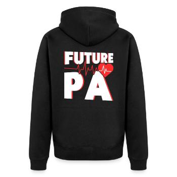 Medical Education Study Medical Student - Unisex Premium Organic Zip Hoodie - black - Back - Nico (187cm)