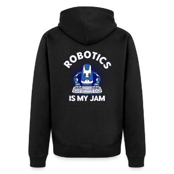Robotics Engineer Engineer Teacher Technology - Unisex Premium Organic Zip Hoodie - black - Back - Nico (187cm)
