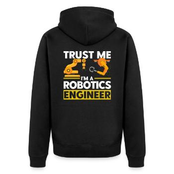 Technology Robotics Robotics Engineer Gift - Unisex Premium Organic Zip Hoodie - black - Back - Nico (187cm)
