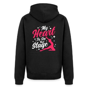 Ballet Dance Ballerina Ballet Dance Gift - Unisex Premium Organic Zip Hoodie - black - Back - Nico (187cm)