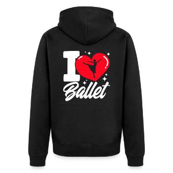Danseuse de ballet Ballet Danse Ballet Filles - Veste à capuche bio Premium Unisexe - noir - Dos - Nico (187cm)