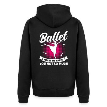 Ballerine Ballet Dancer Ballet Girls - Veste à capuche bio Premium Unisexe - noir - Dos - Nico (187cm)