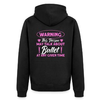 Ballerine Ballet Fille Ballet Danseuse - Veste à capuche bio Premium Unisexe - noir - Dos - Nico (187cm)
