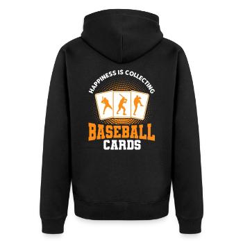 Collection de cartes de sport Cadeau de carte de baseball - Veste à capuche bio Premium Unisexe - noir - Dos - Nico (187cm)