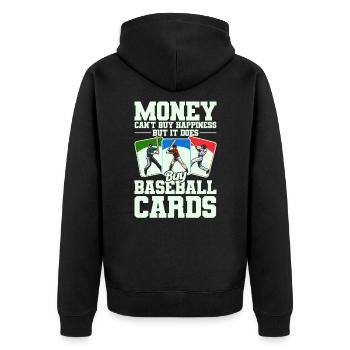 Collection de cartes de sport Collectionneurs de cartes de baseball - Veste à capuche bio Premium Unisexe - noir - Dos - Nico (187cm)