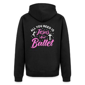 Ballerine Ballet Dancer Ballet Girls - Veste à capuche bio Premium Unisexe - noir - Dos - Nico (187cm)