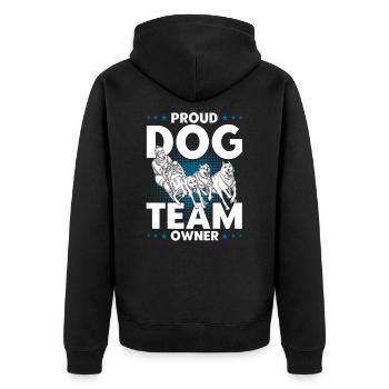 Dog sledding Dog sledding Sledding - Unisex Premium Organic Zip Hoodie - black - Back - Nico (187cm)