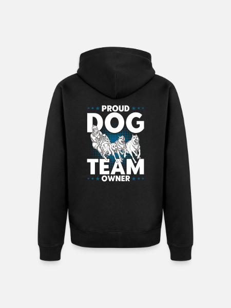 Dog sledding Dog sledding Sledding - Unisex Premium Organic Zip Hoodie - black