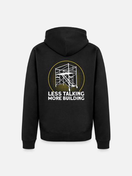 Stillads stillads stilladser Stillads gave - Premium økologisk unisex-hættejakke - sort