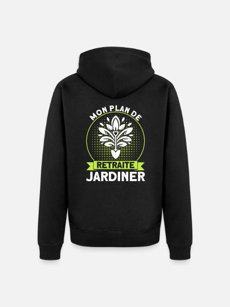 Gartenarbeit Gärtner Schrebergarten Geschenk - Unisex Premium Bio Zip Hoodie - Schwarz