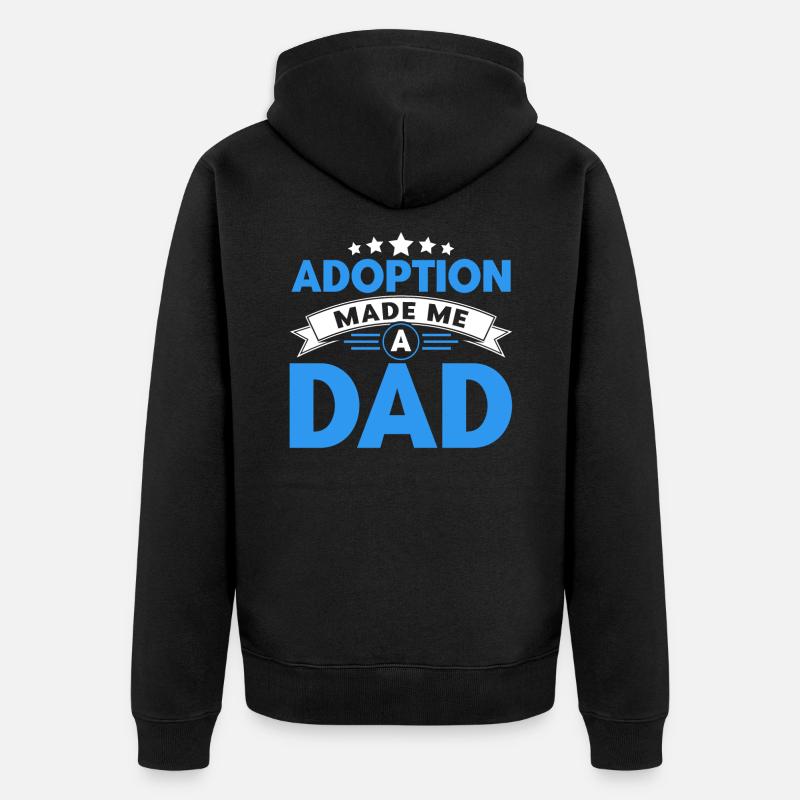 Adoption Adoptiveltern Pflegeeltern Geschenk - Unisex Premium Bio Zip Hoodie - Schwarz