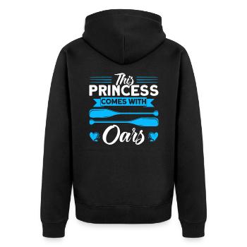 Mannschaft Rudern Mannschaft Ruderer Rudermannscha - Unisex Premium Bio Zip Hoodie - Schwarz - Hinten - Nico (187cm)