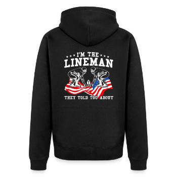 Football américain Équipe de football américain Foo - Veste à capuche bio Premium Unisexe - noir - Dos - Nico (187cm)