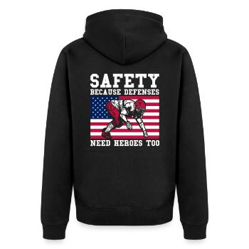 Jeu de football Joueur de football américain - Veste à capuche bio Premium Unisexe - noir - Dos - Nico (187cm)