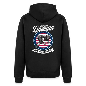 Équipe de football américain Foo - Veste à capuche bio Premium Unisexe - noir - Dos - Nico (187cm)