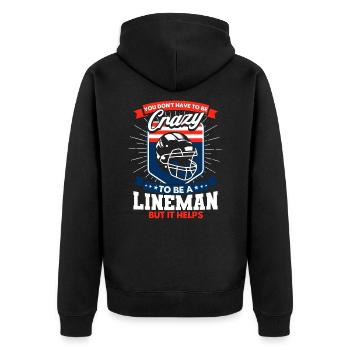 Équipe de football américain Football américain Foo - Veste à capuche bio Premium Unisexe - noir - Dos - Nico (187cm)