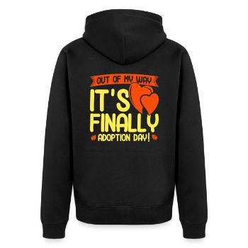 Adoption Adoption of children foster parents - Unisex Premium Organic Zip Hoodie - black - Back - Nico (187cm)