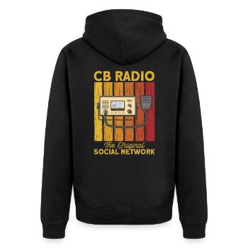 Le code Morse transmet la radio amateur - Veste à capuche bio Premium Unisexe - noir - Dos - Nico (187cm)