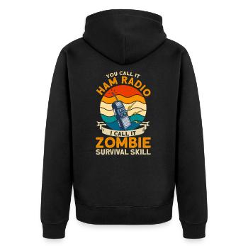 Amateur Radio Amateurs Cadeau Radioamateur - Veste à capuche bio Premium Unisexe - noir - Dos - Nico (187cm)