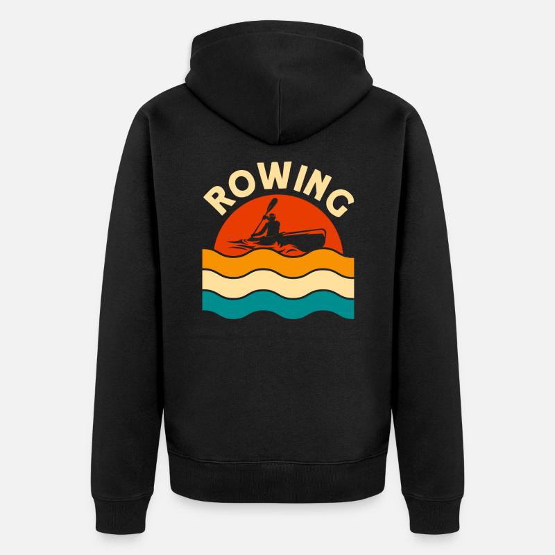 Cadeau d’aviron d’équipe rameurs - Veste à capuche bio Premium Unisexe - noir