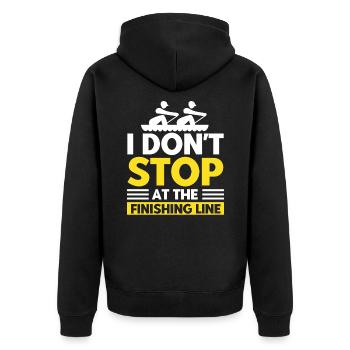 Rowers Rowing Team Rowing Gift - Unisex Premium Organic Zip Hoodie - black - Back - Nico (187cm)