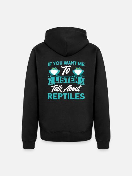 Snake Reptile Lovers Reptile Gift - Unisex Premium Organic Zip Hoodie - black