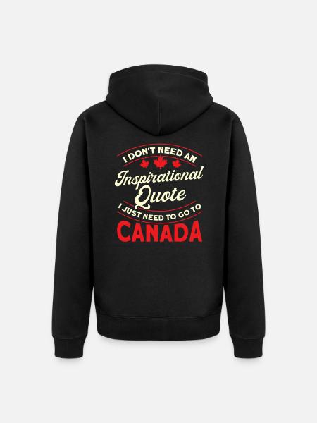 Vacanze Canadian Canadian Roots Canada - Felpa con cappuccio ecologica premium unisex - nero