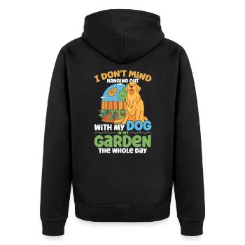 Hobby Gardener Chiens Jardinage Cadeau - Veste à capuche bio Premium Unisexe - noir - Dos - Nico (187cm)