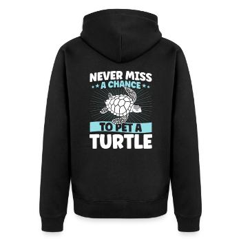 Sea turtle Sea turtles Turtles - Unisex Premium Organic Zip Hoodie - black - Back - Nico (187cm)