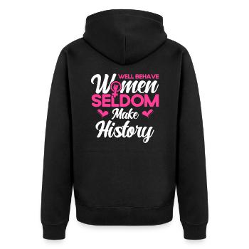 Droits des femmes Autonomisation féministe - Veste à capuche bio Premium Unisexe - noir - Dos - Nico (187cm)