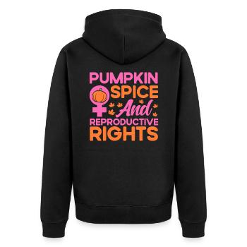 Droits des femmes Autonomisation féministe - Veste à capuche bio Premium Unisexe - noir - Dos - Nico (187cm)