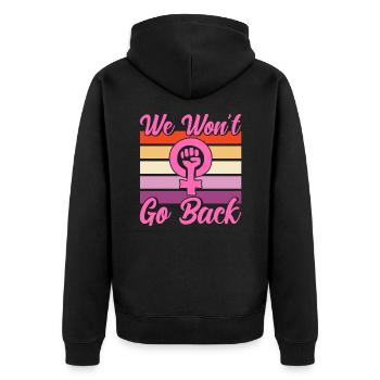 Égalité des sexes Feminism Rec - Veste à capuche bio Premium Unisexe - noir - Dos - Nico (187cm)