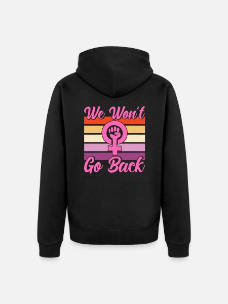 Gender equality Feminism Rec - Unisex Premium Organic Zip Hoodie - black