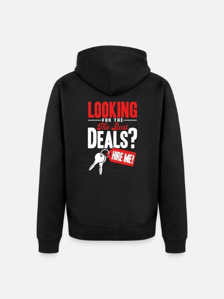 House Sell Property Agent Gift - Unisex Premium Organic Zip Hoodie - black