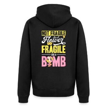 Égalité des sexes Égalité des sexes - Veste à capuche bio Premium Unisexe - noir - Dos - Nico (187cm)