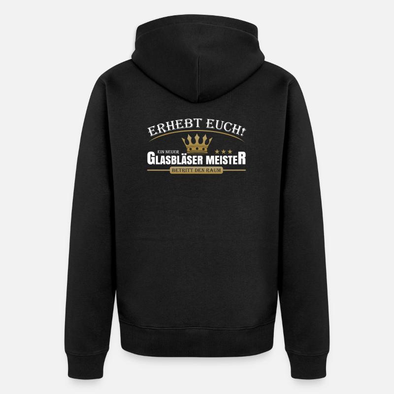 Glasbläser Meister - Unisex Premium Bio Zip Hoodie - Schwarz