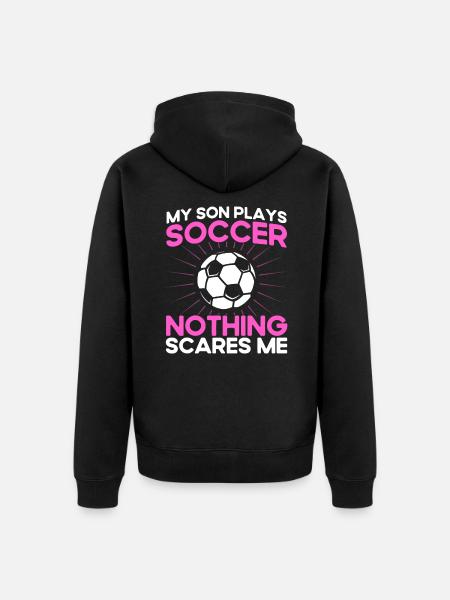 Mutter Sportfan Fußball Geschenk - Unisex Premium Bio Zip Hoodie - Schwarz