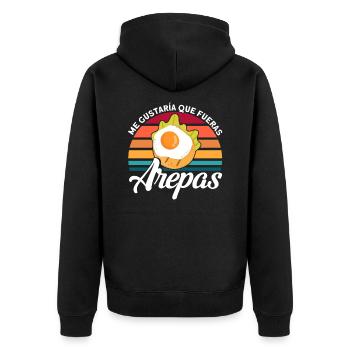 Gourmands Arepas Colombien Arepa Geshe - Veste à capuche bio Premium Unisexe - noir - Dos - Nico (187cm)