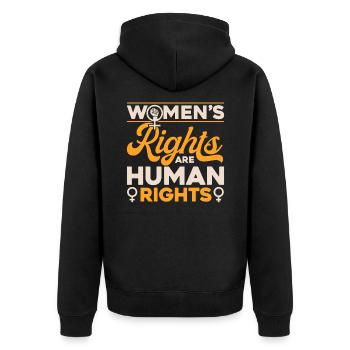 Rechte der Frauen Gleichberechtigung der Geschlech - Unisex Premium Bio Zip Hoodie - Schwarz - Hinten - Nico (187cm)