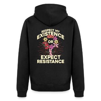 Droits des femmes Autonomisation féministe - Veste à capuche bio Premium Unisexe - noir - Dos - Nico (187cm)