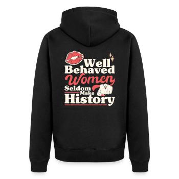 Droits des femmes Autonomisation féministe - Veste à capuche bio Premium Unisexe - noir - Dos - Nico (187cm)